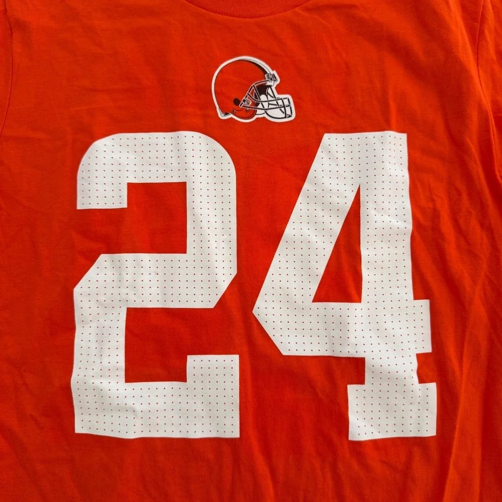 Nike Cleveland Browns Nick Chubb 24 Kids XL 18/20 Orange NFL T-Shirt